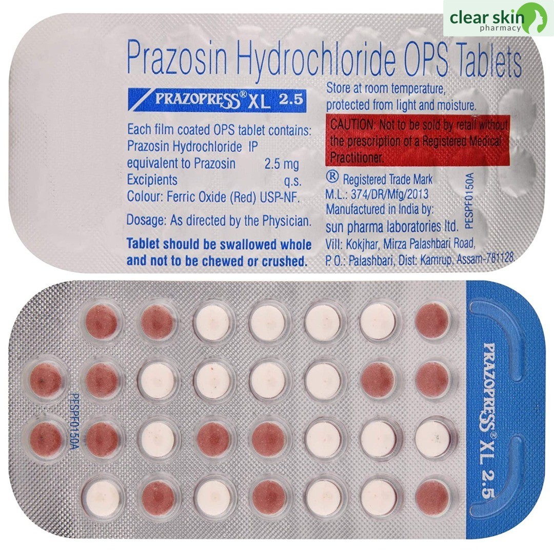Buy PRAZOPRESS XL 5MG 30 tablets online at Clear Skin Pharmacy