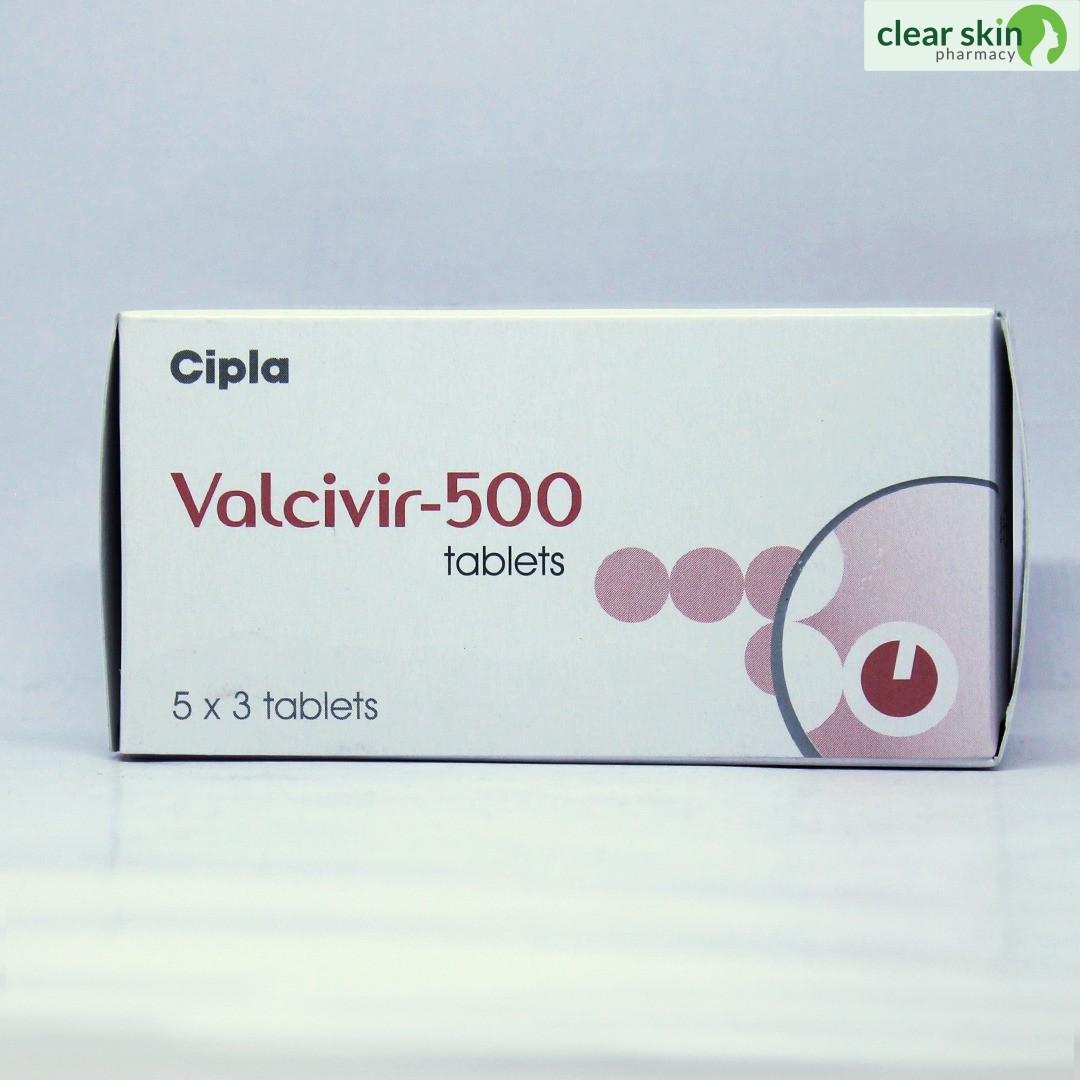 Buy VALCIVIR 500MG 3 tablets online at Clear Skin Pharmacy