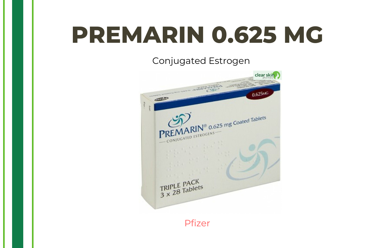 Buy PREMARIN 0.625 MG 28 tablets online at Clear Skin Pharmacy